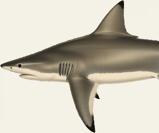 Detail of the Blacktip Shark illustration at full resolution