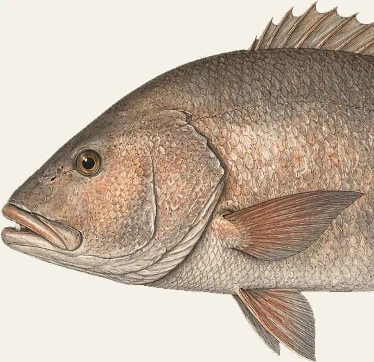 Detail of the Cubera Snapper illustration at full resolution