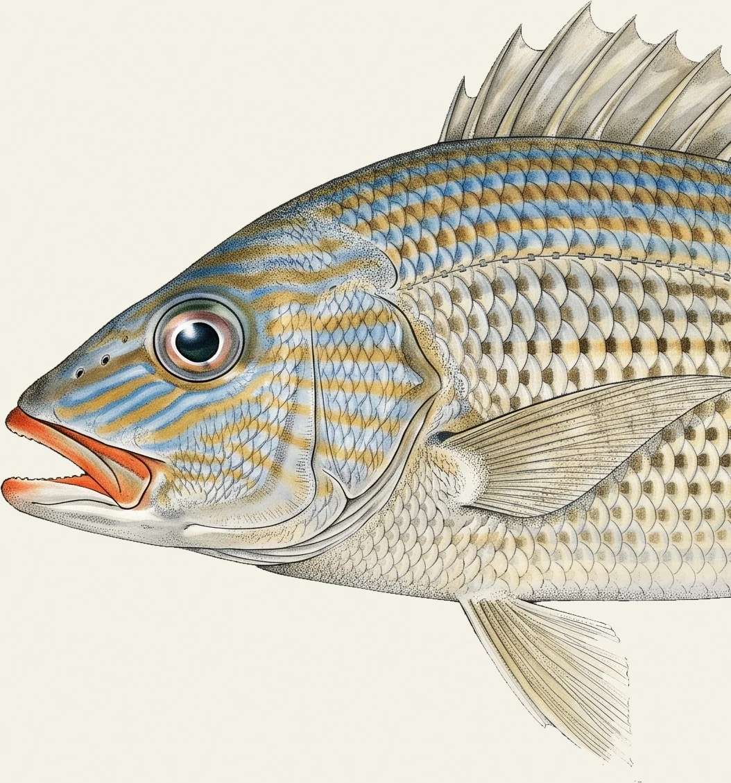 Detail of the White Grunt illustration at full resolution