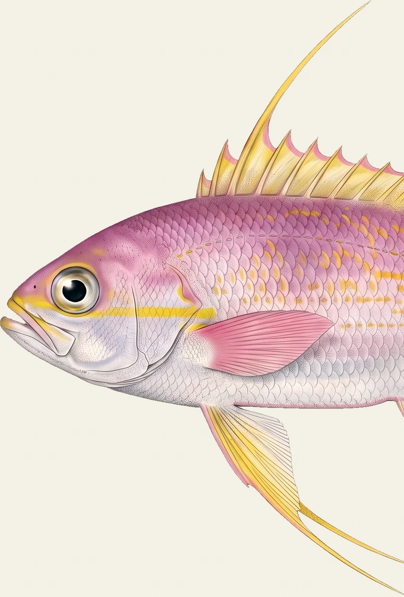 Detail of the Longtail Bass illustration at full resolution