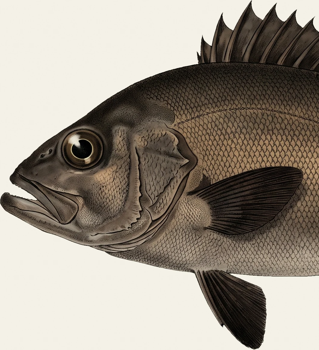 Detail of the Wreckfish illustration at full resolution