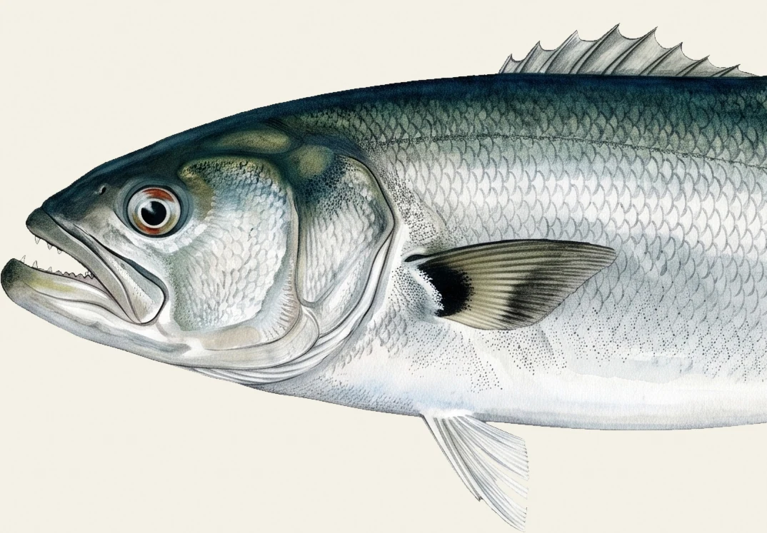 Detail of the Bluefish illustration at full resolution