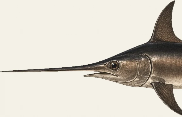 Detail of the Swordfish illustration at full resolution