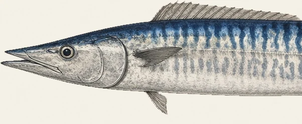 Detail of the Wahoo illustration at full resolution