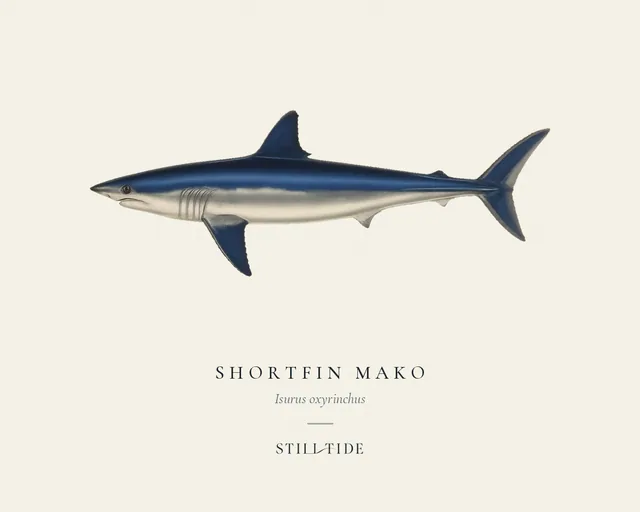 Shortfin Mako (Isurus oxyrinchus) specimen print