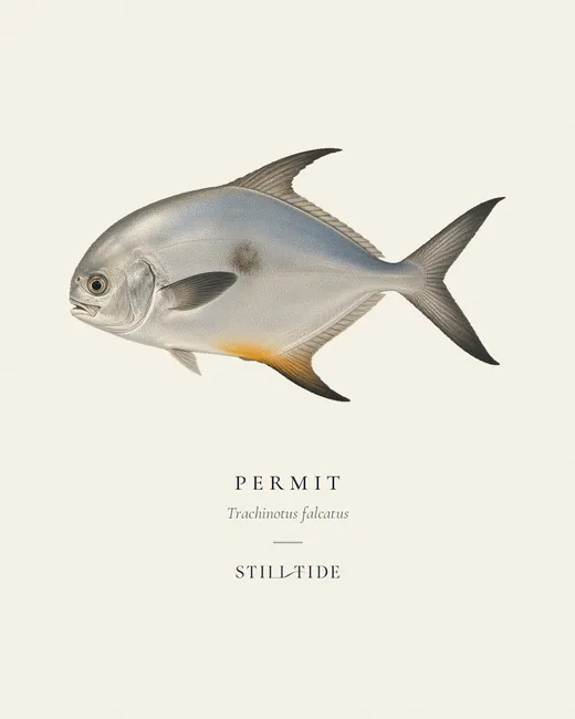 Permit (Trachinotus falcatus) specimen print