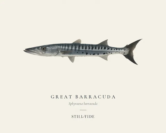 Great Barracuda specimen print