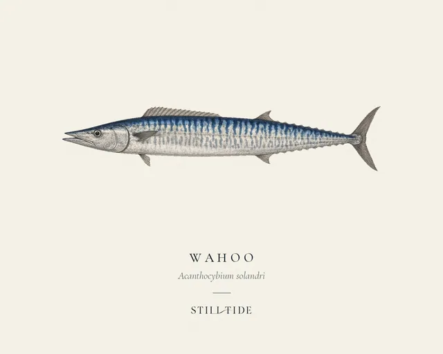 Wahoo (Acanthocybium solandri) specimen print