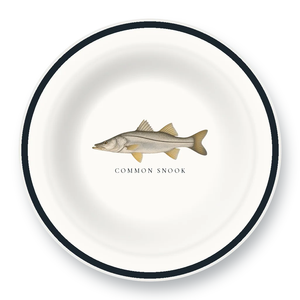 Enamel Bowl with Common Snook illustration