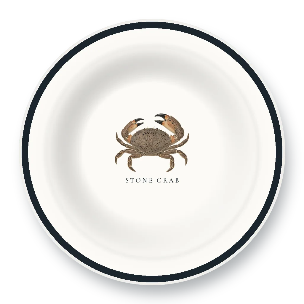 Enamel Bowl with Stone Crab illustration
