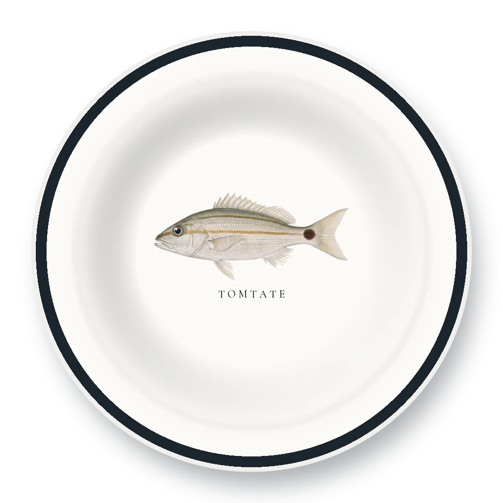 Enamel Bowl with Tomtate illustration