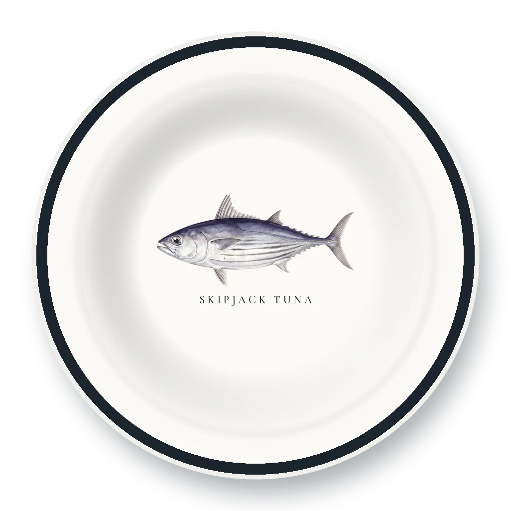 Enamel Bowl with Skipjack Tuna illustration