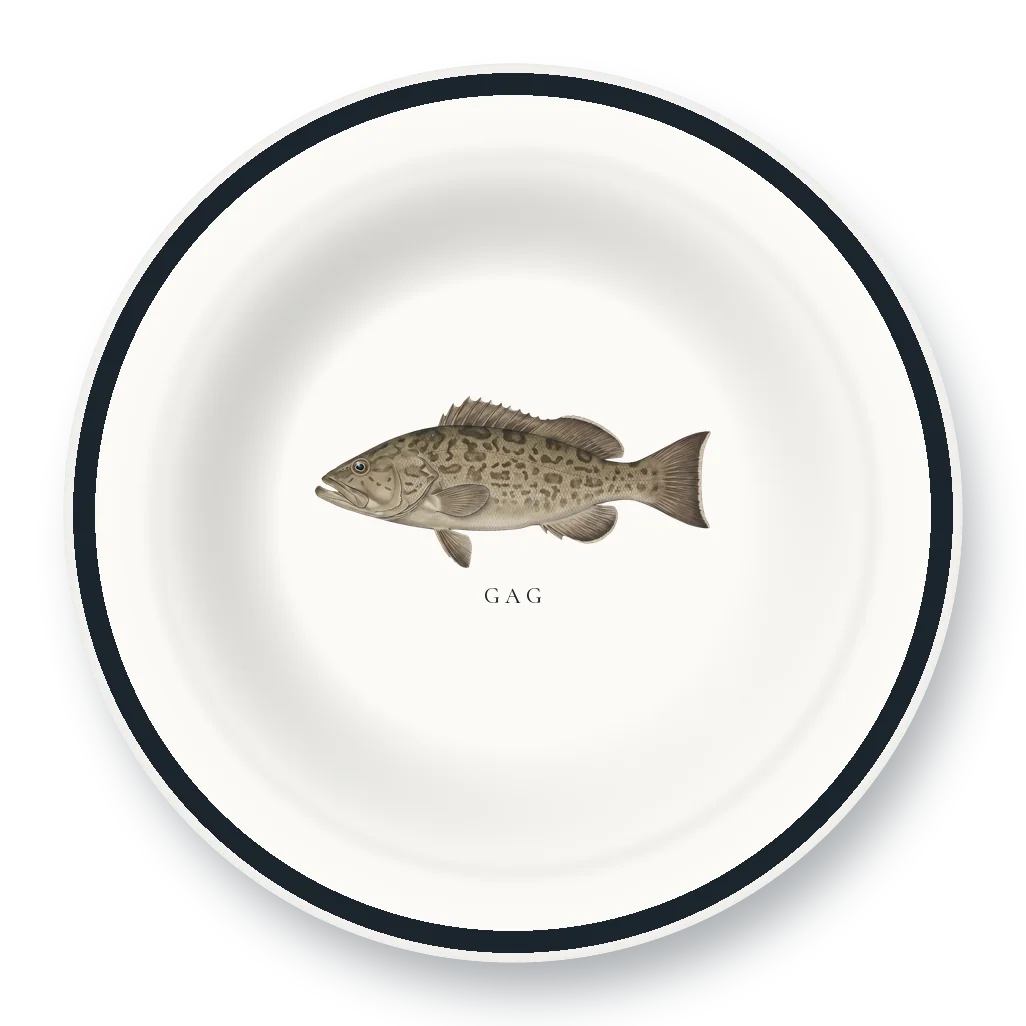 Enamel Bowl with Gag illustration