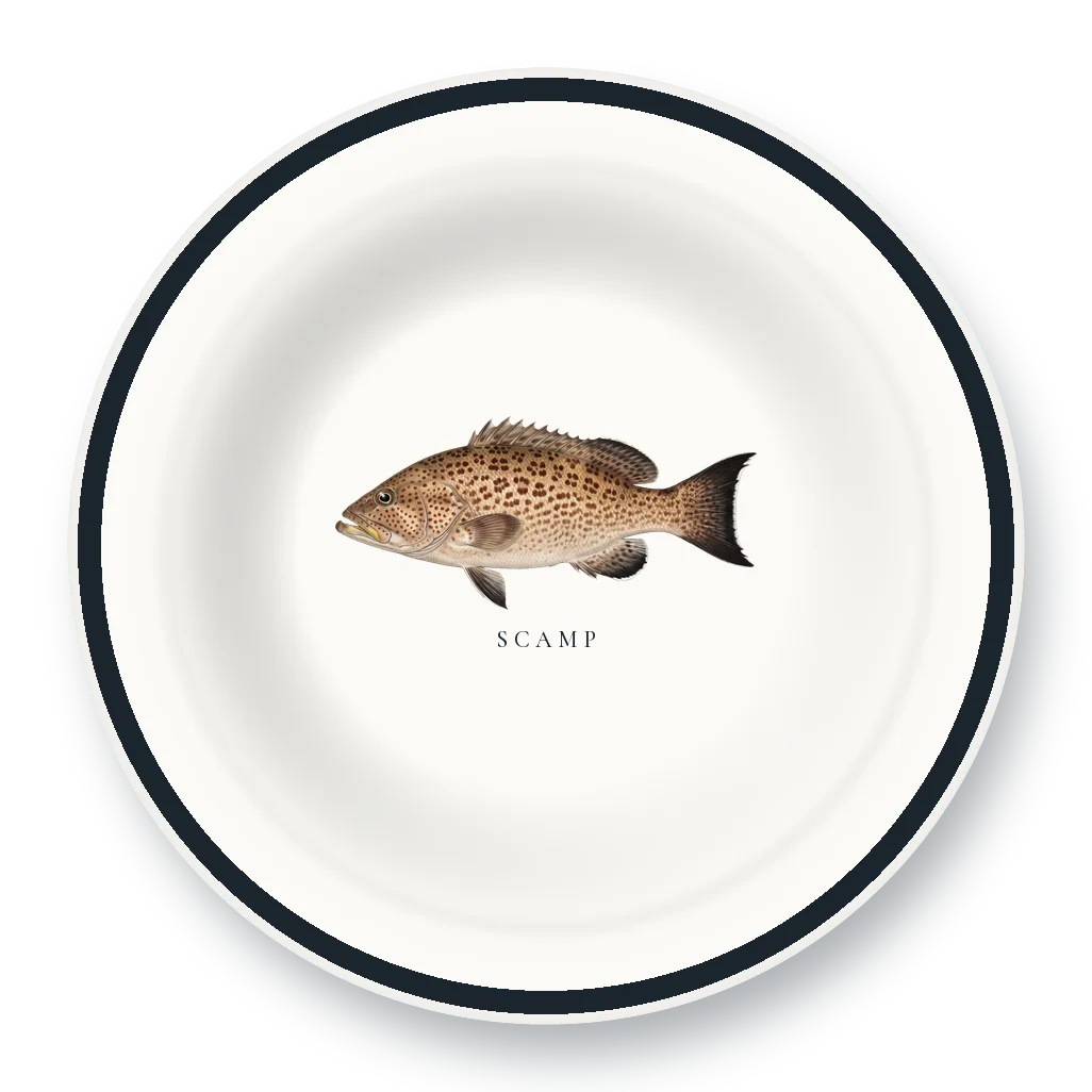 Enamel Bowl with Scamp illustration