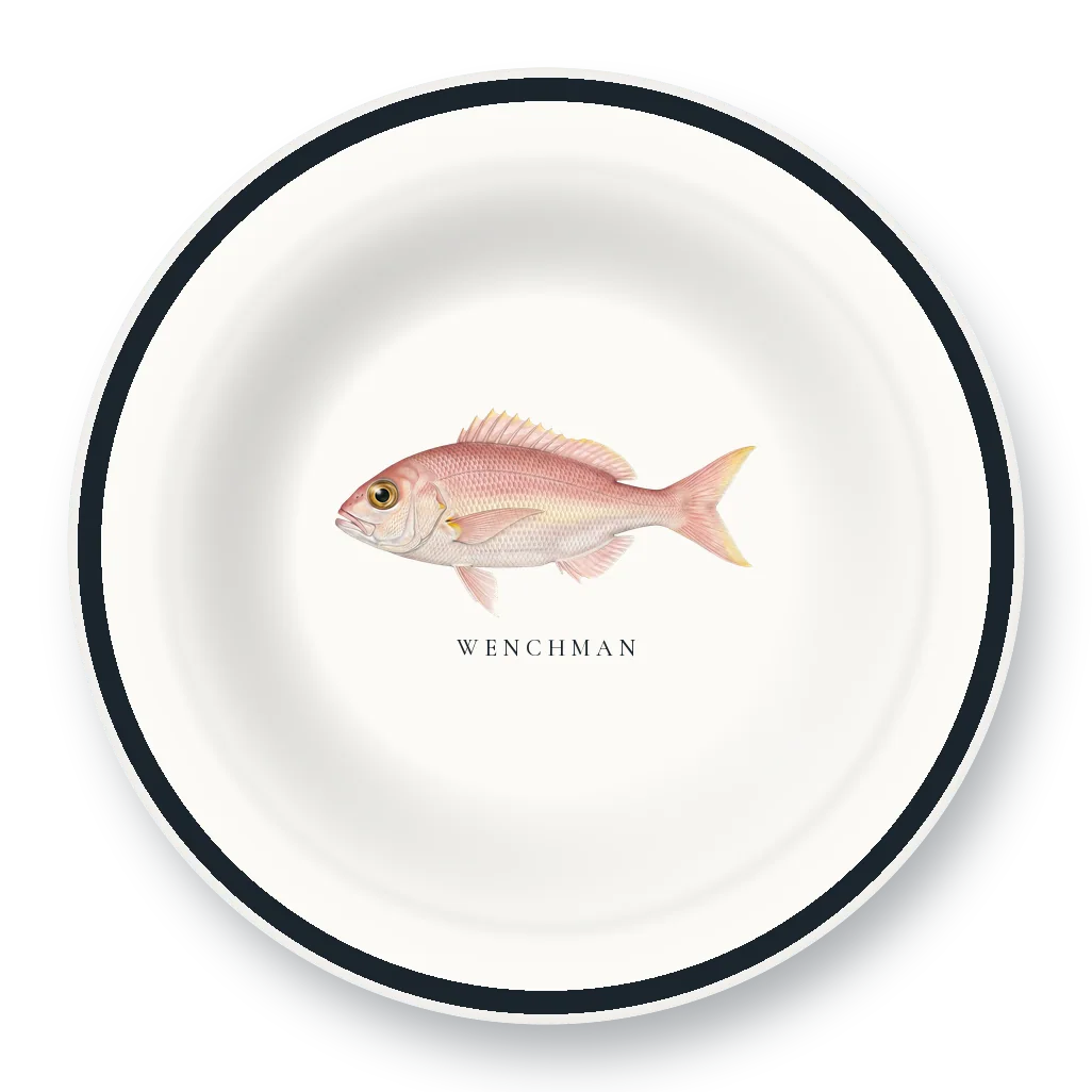 Enamel Bowl with Wenchman illustration