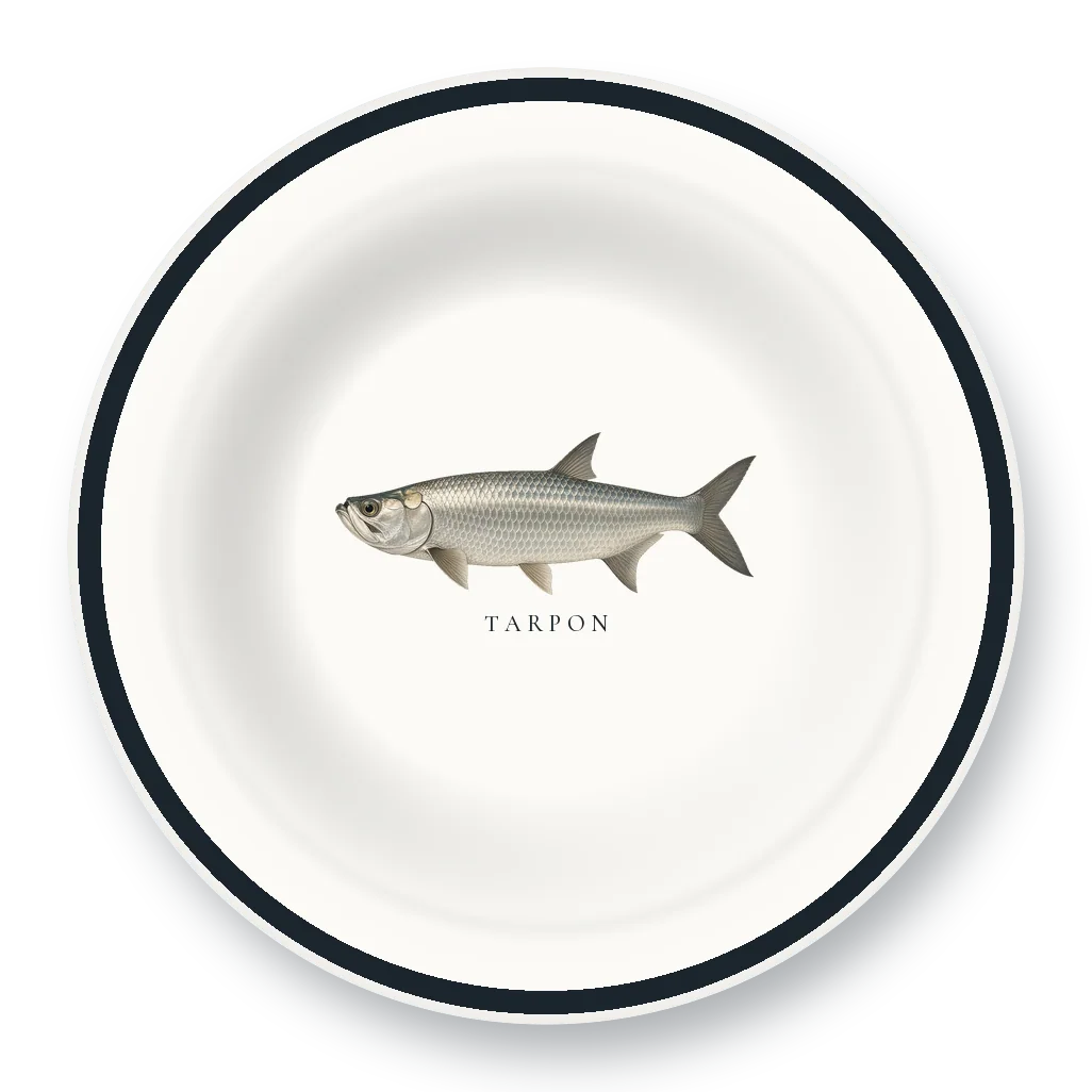 Enamel Bowl with Tarpon illustration