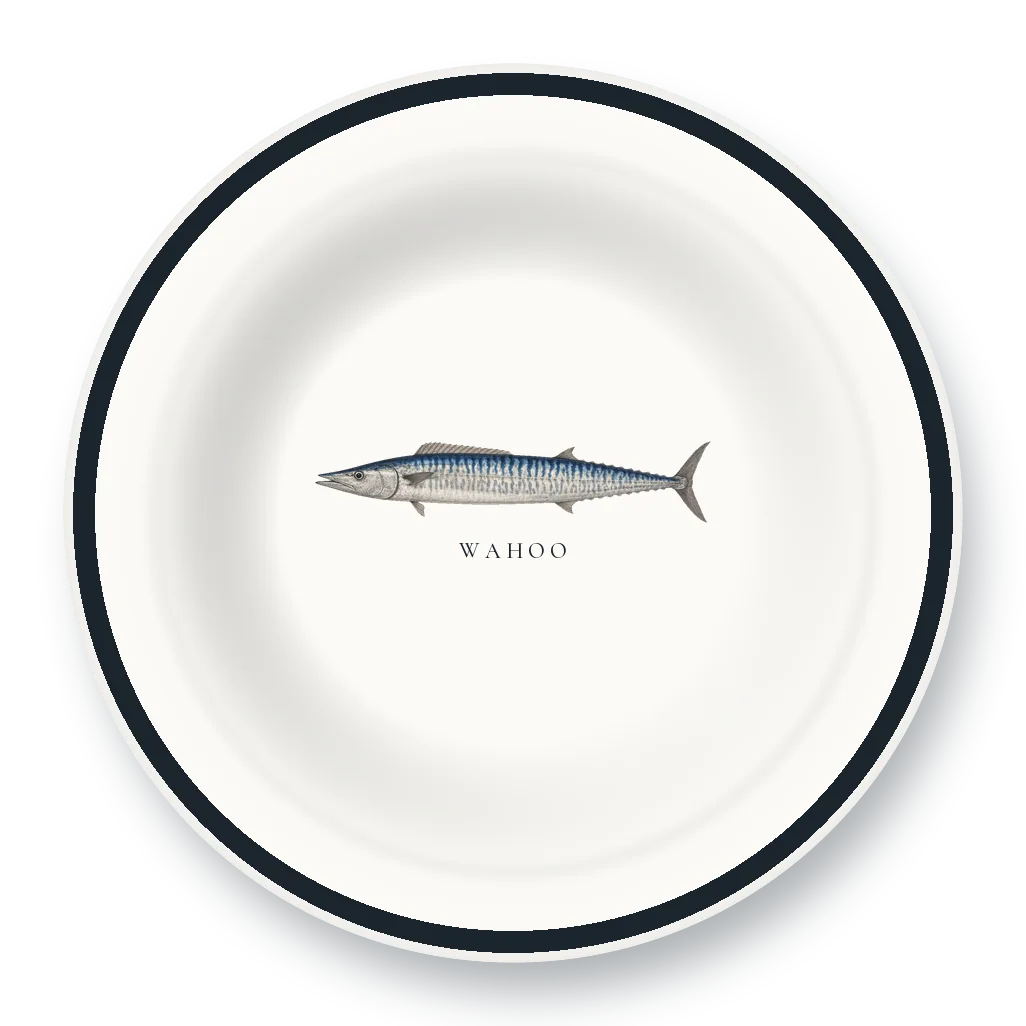 Enamel Bowl with Wahoo illustration