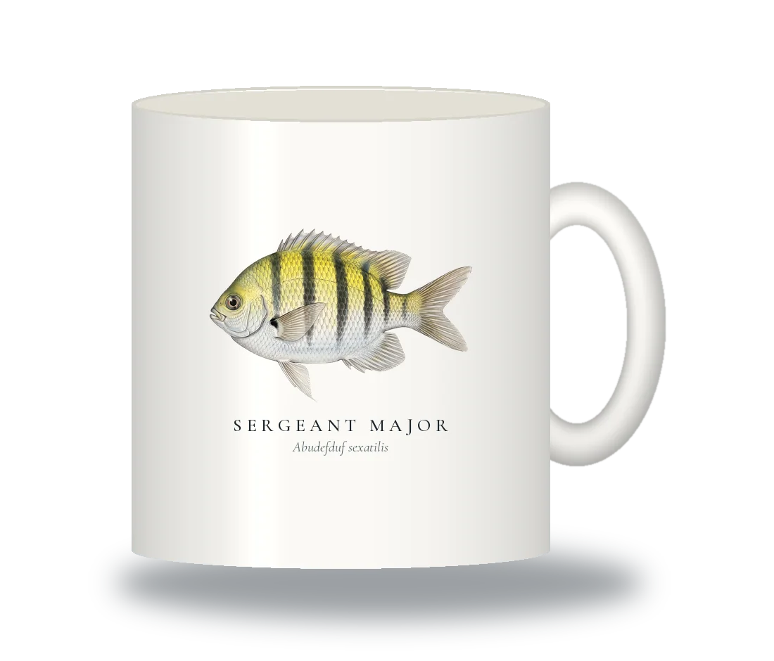 Ceramic Mug with Sergeant Major illustration