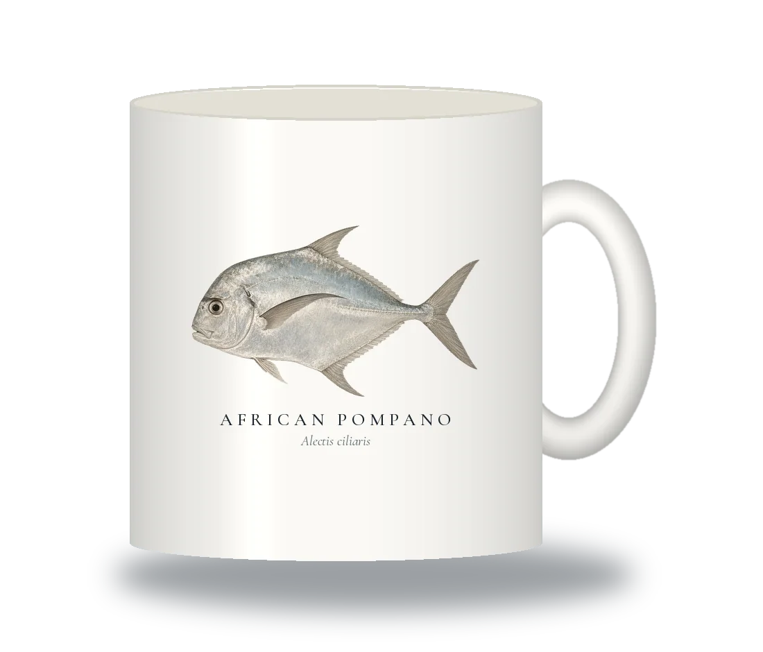 Ceramic Mug with African Pompano illustration