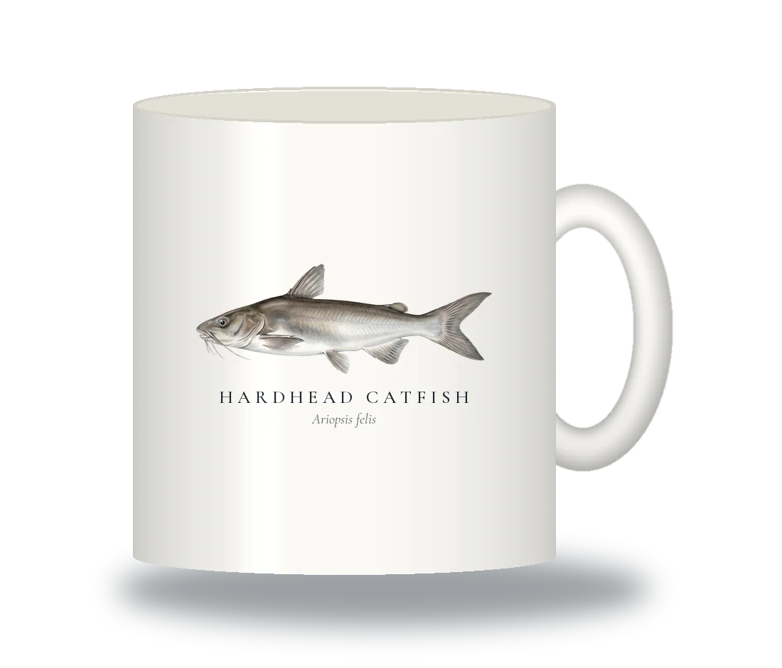 Ceramic Mug with Hardhead Catfish illustration
