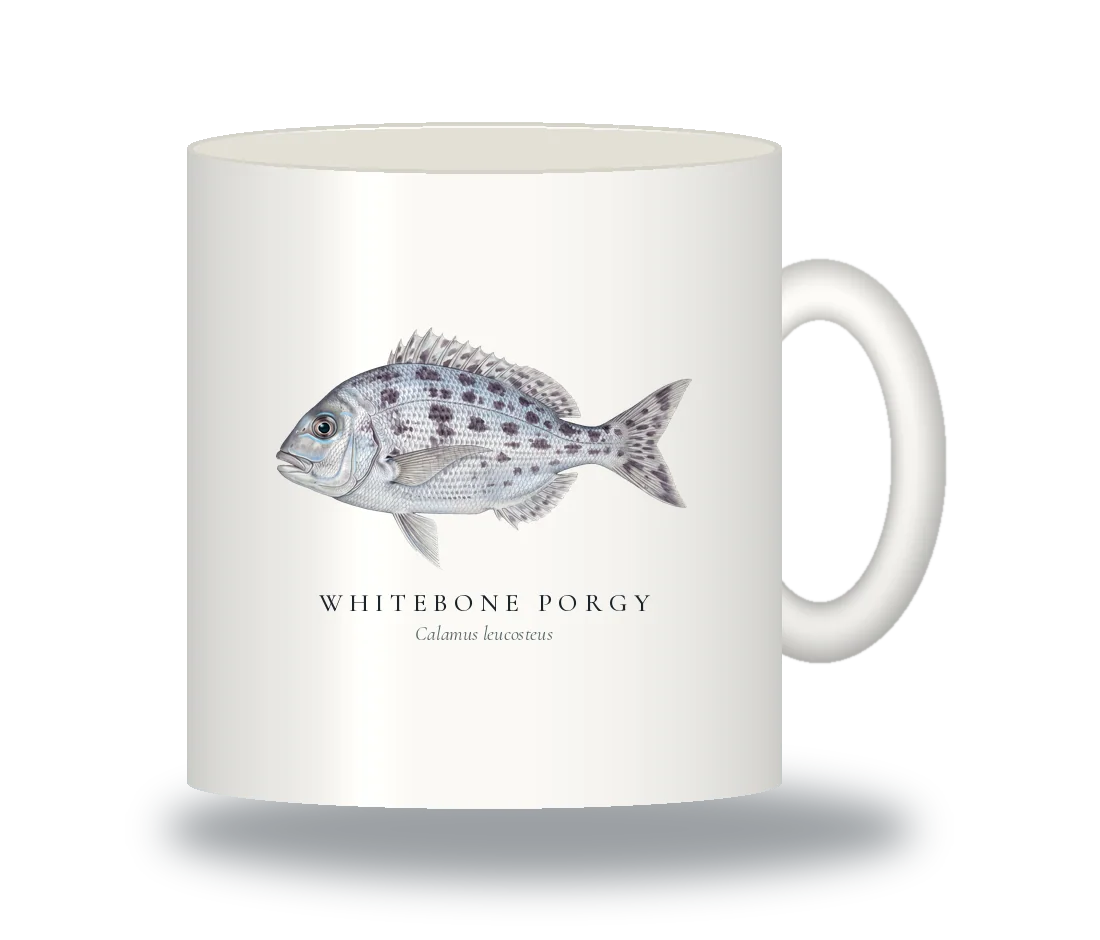 Ceramic Mug with Whitebone Porgy illustration