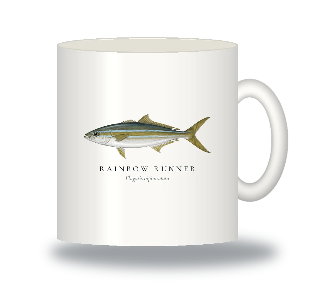 Ceramic Mug with Rainbow Runner illustration