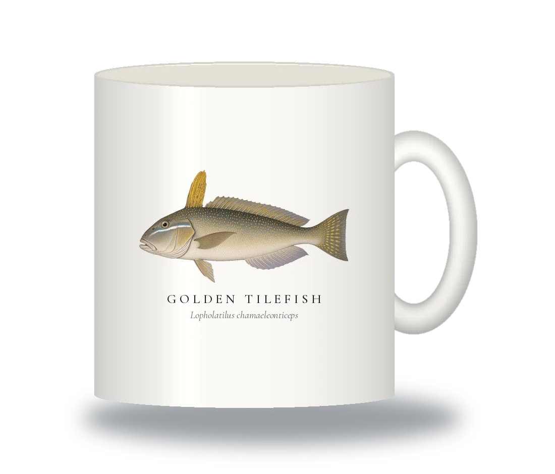 Ceramic Mug with Golden Tilefish illustration