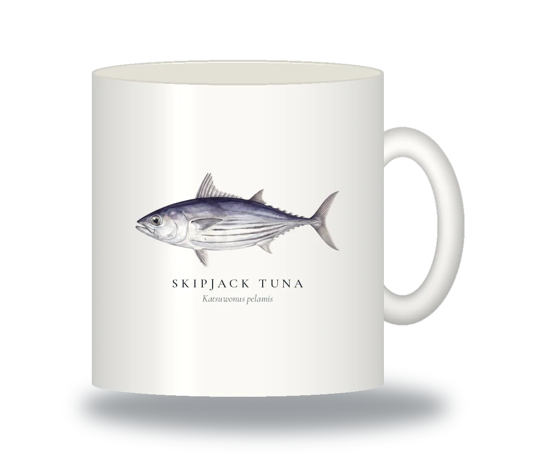 Ceramic Mug with Skipjack Tuna illustration