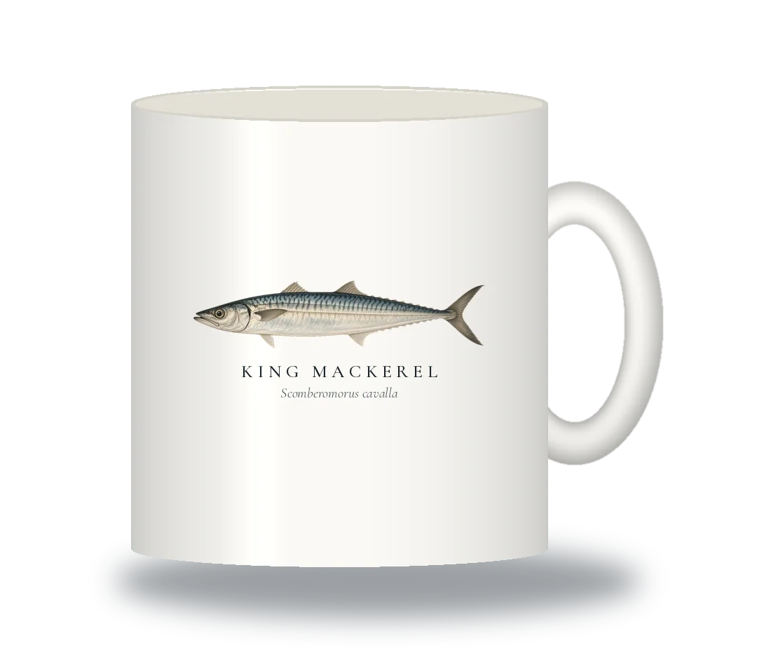 Ceramic Mug with King Mackerel illustration