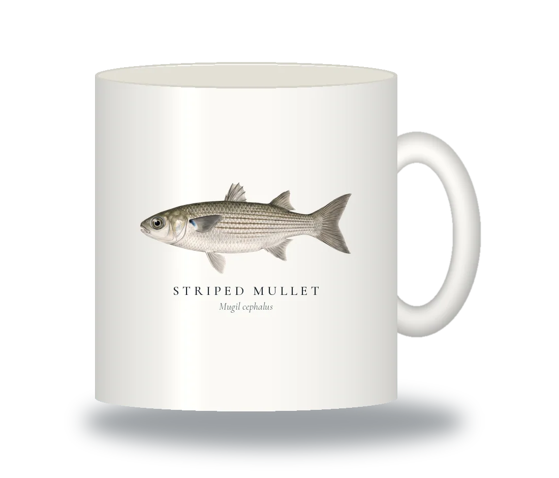 Ceramic Mug with Striped Mullet illustration