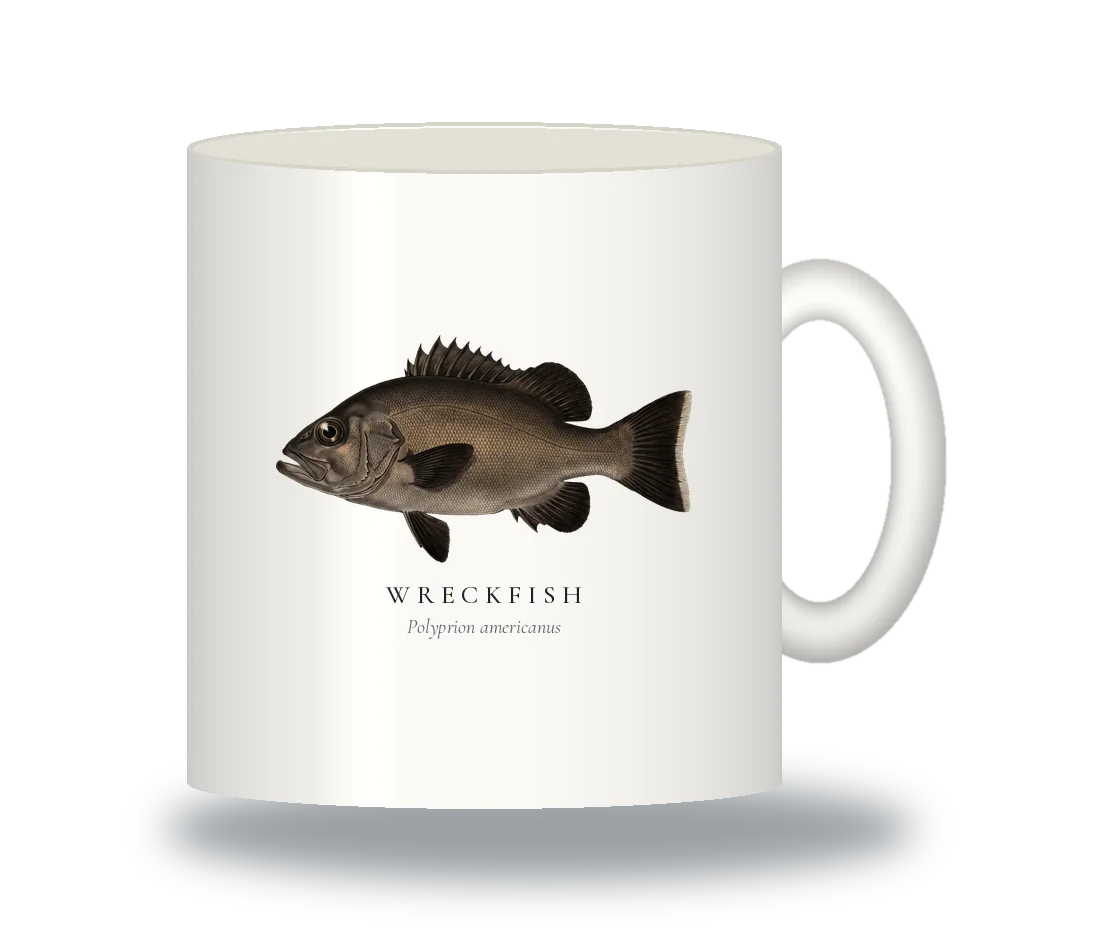 Ceramic Mug with Wreckfish illustration