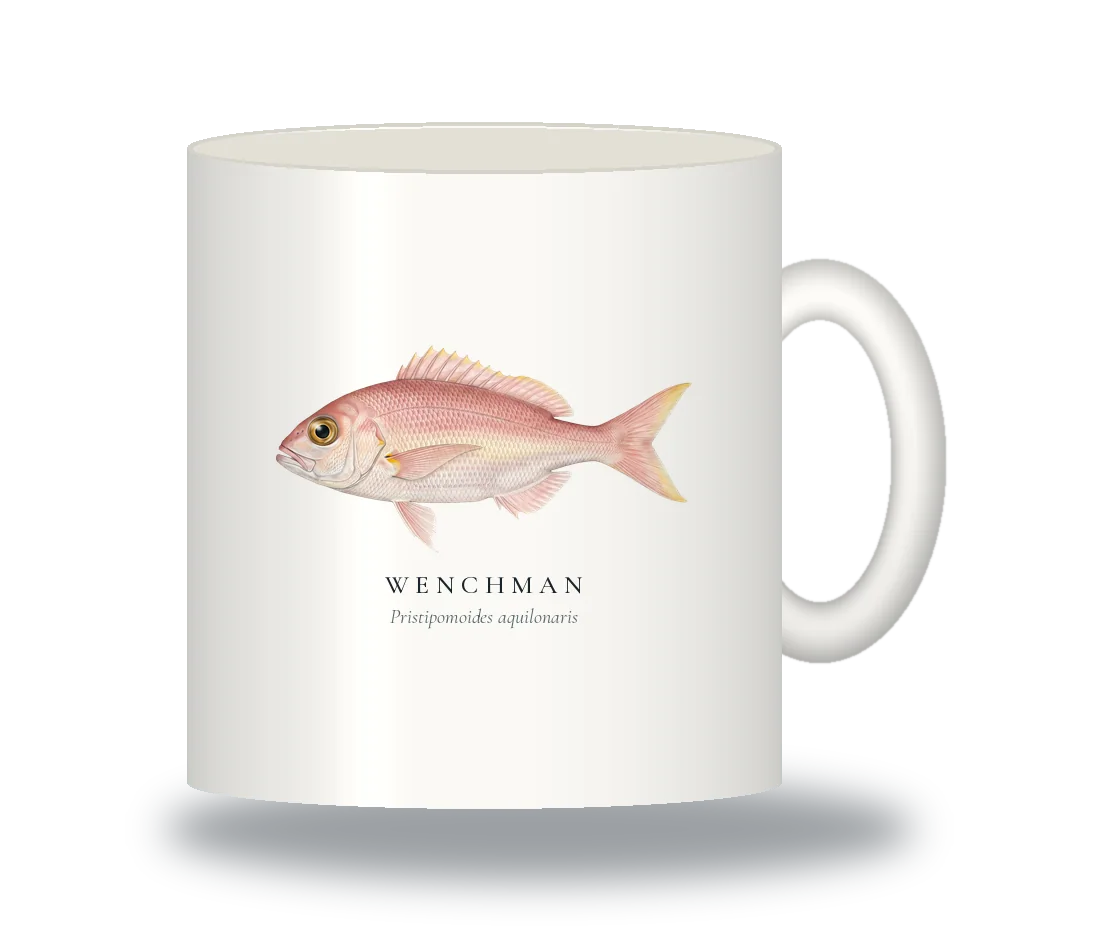 Ceramic Mug with Wenchman illustration