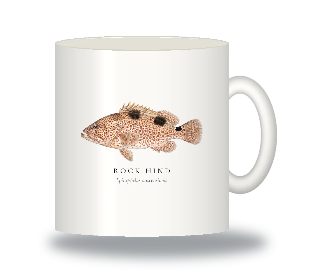 Ceramic Mug with Rock Hind illustration