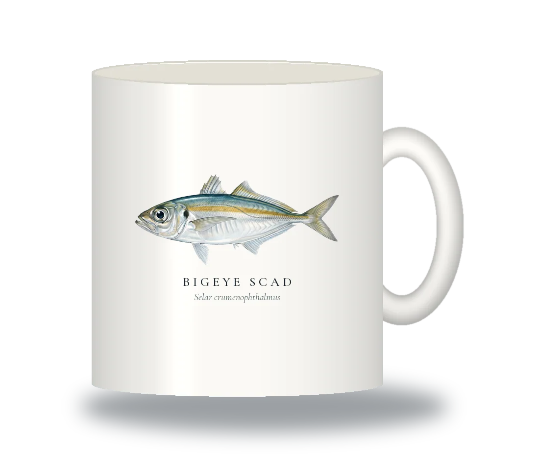 Ceramic Mug with Bigeye Scad illustration