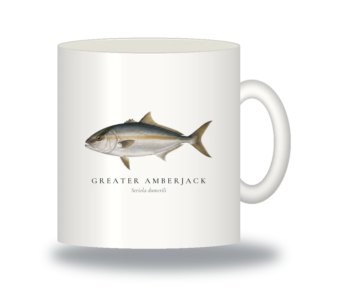 Ceramic Mug with Greater Amberjack illustration