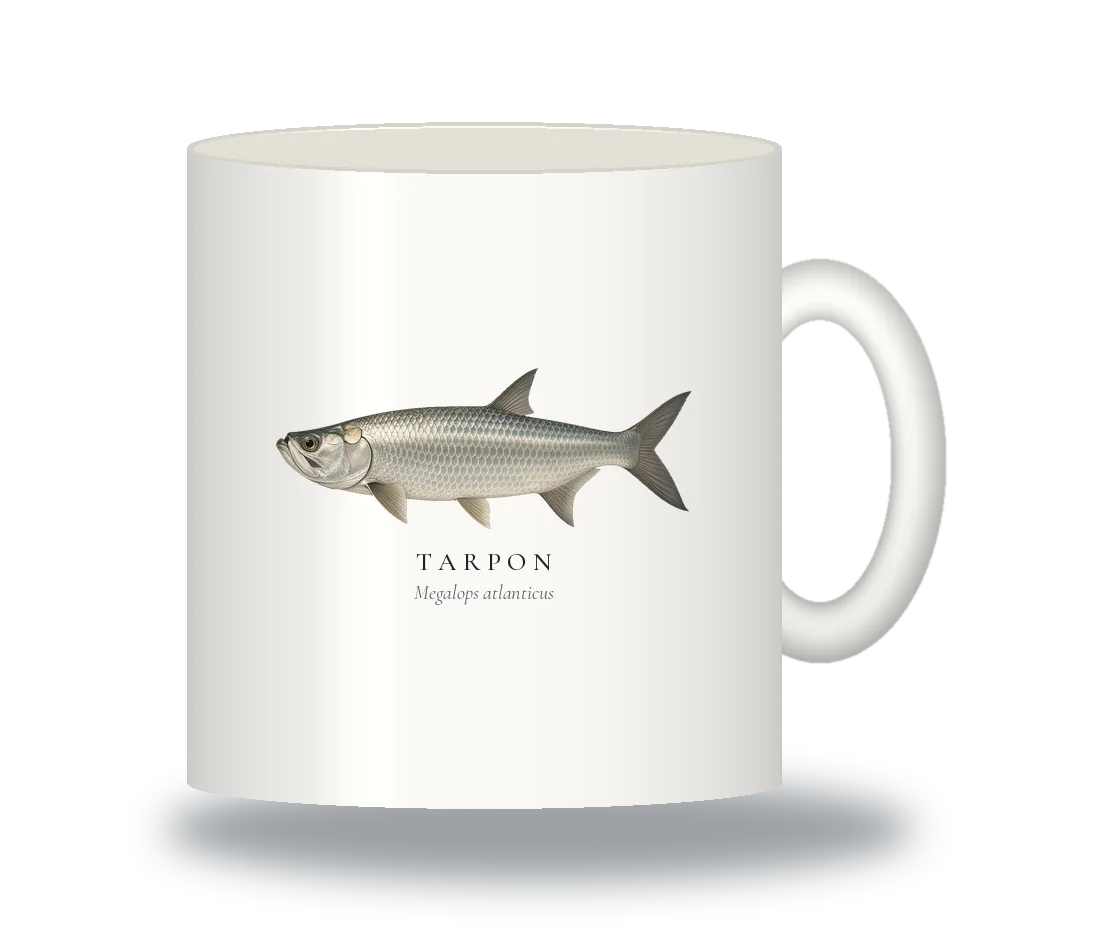 Ceramic Mug with Tarpon illustration