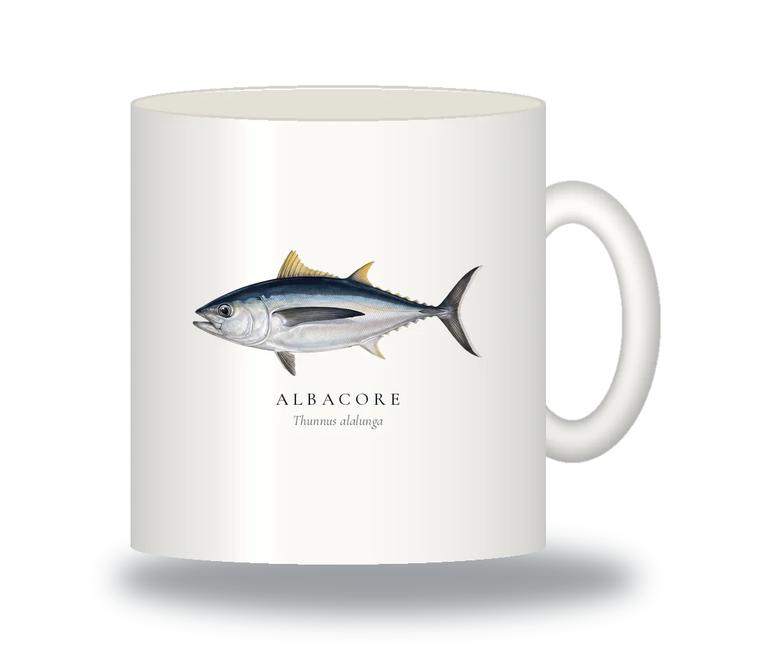 Ceramic Mug with Albacore illustration