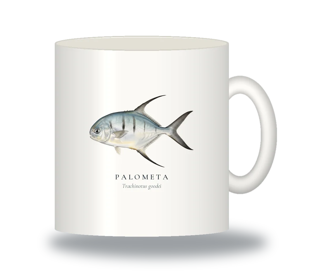 Ceramic Mug with Palometa illustration