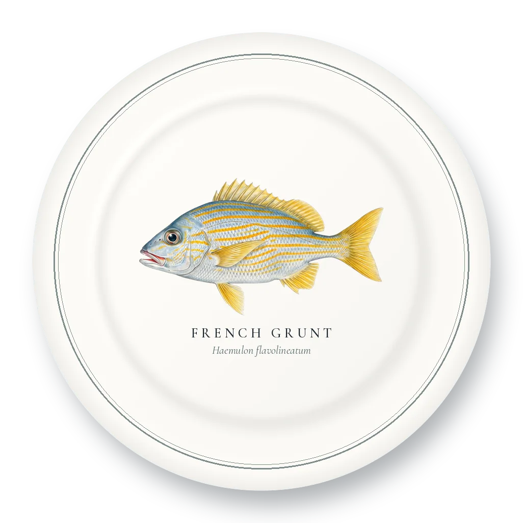 Dinner Plate with French Grunt illustration
