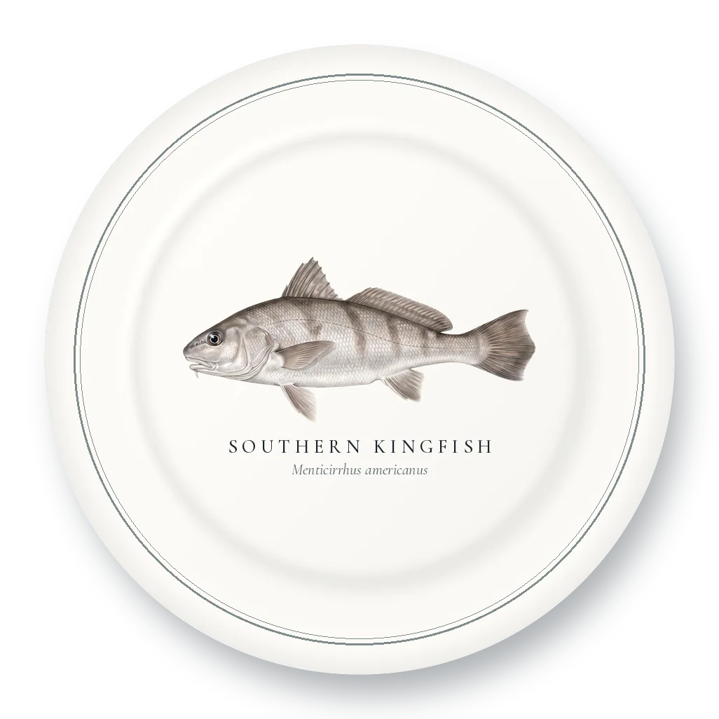 Dinner Plate with Southern Kingfish illustration
