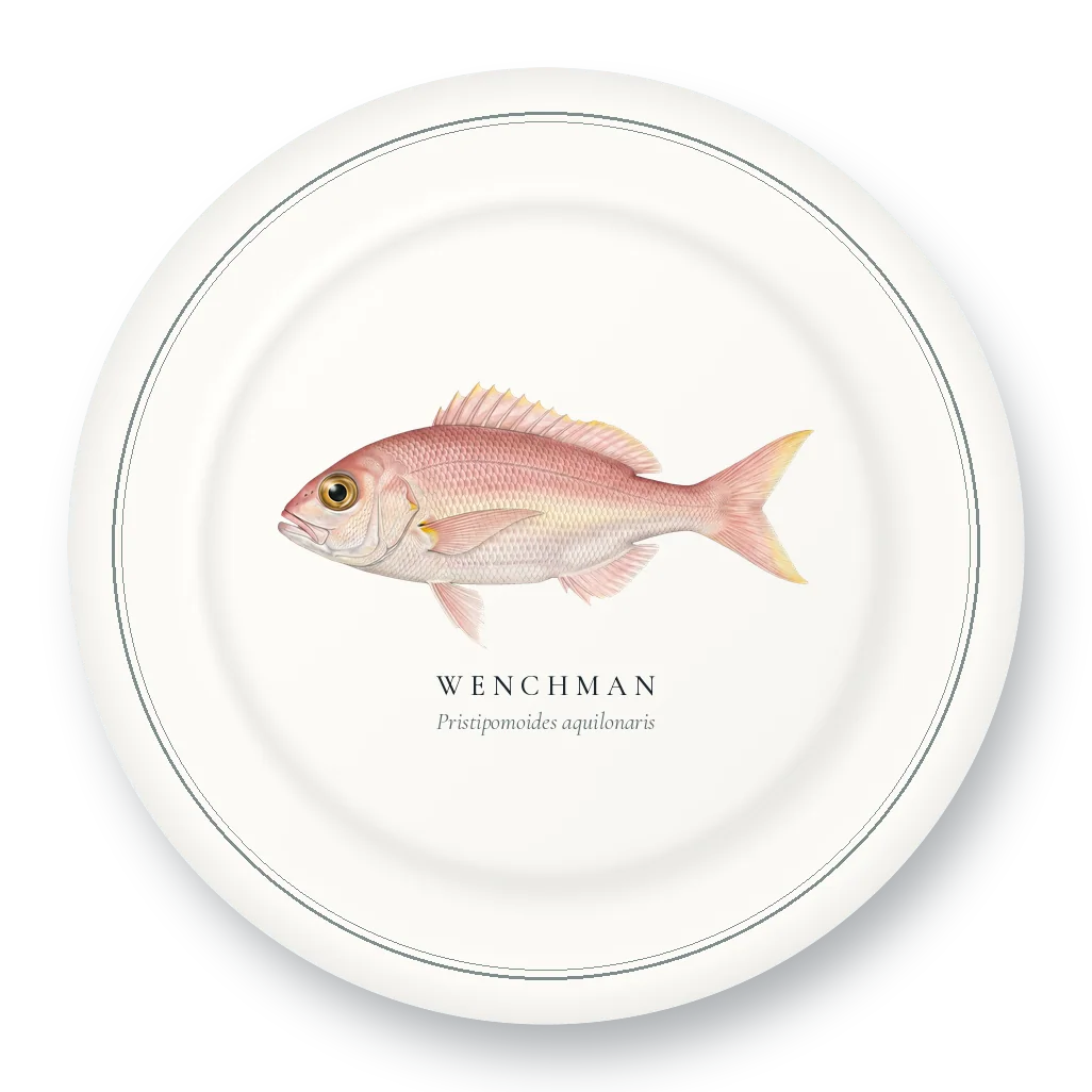 Dinner Plate with Wenchman illustration