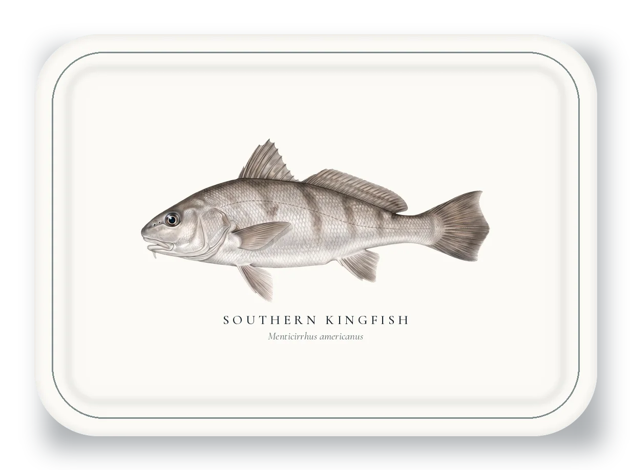 Serving Platter with Southern Kingfish illustration