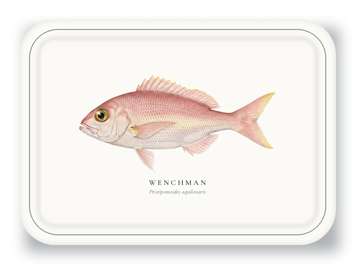 Serving Platter with Wenchman illustration