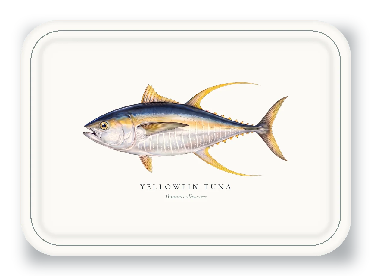 Serving Platter with Yellowfin Tuna illustration